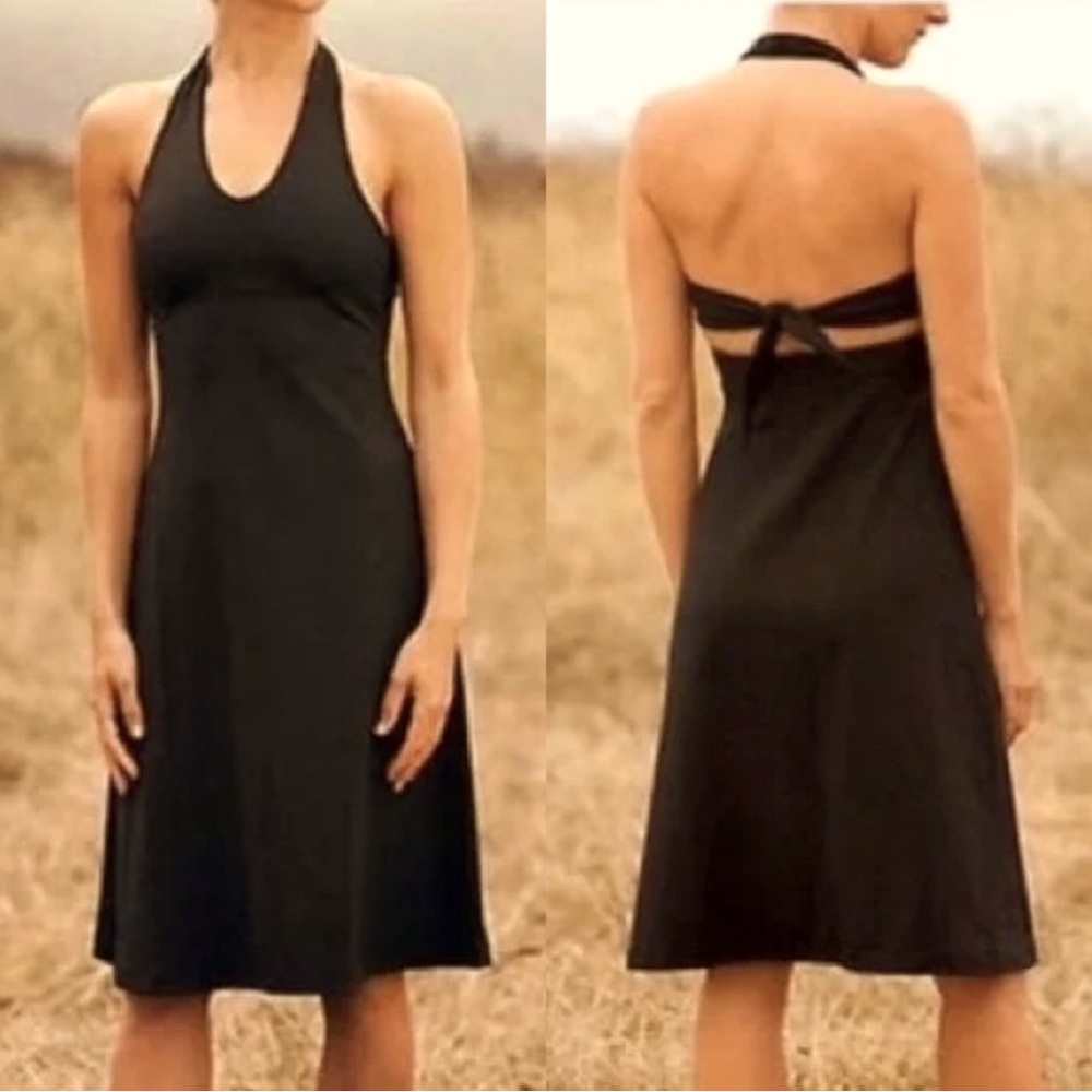 EUC Patagonia black tie-back dress, size medium